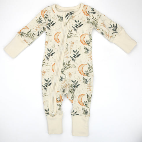 Organic Cotton Baby Pajamas 2-Way Zip Front Zipper Sleeper, Lynx Organic Earthy Clothing